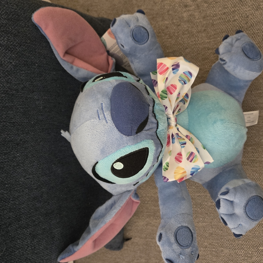 Blue Plush Toy with Bow